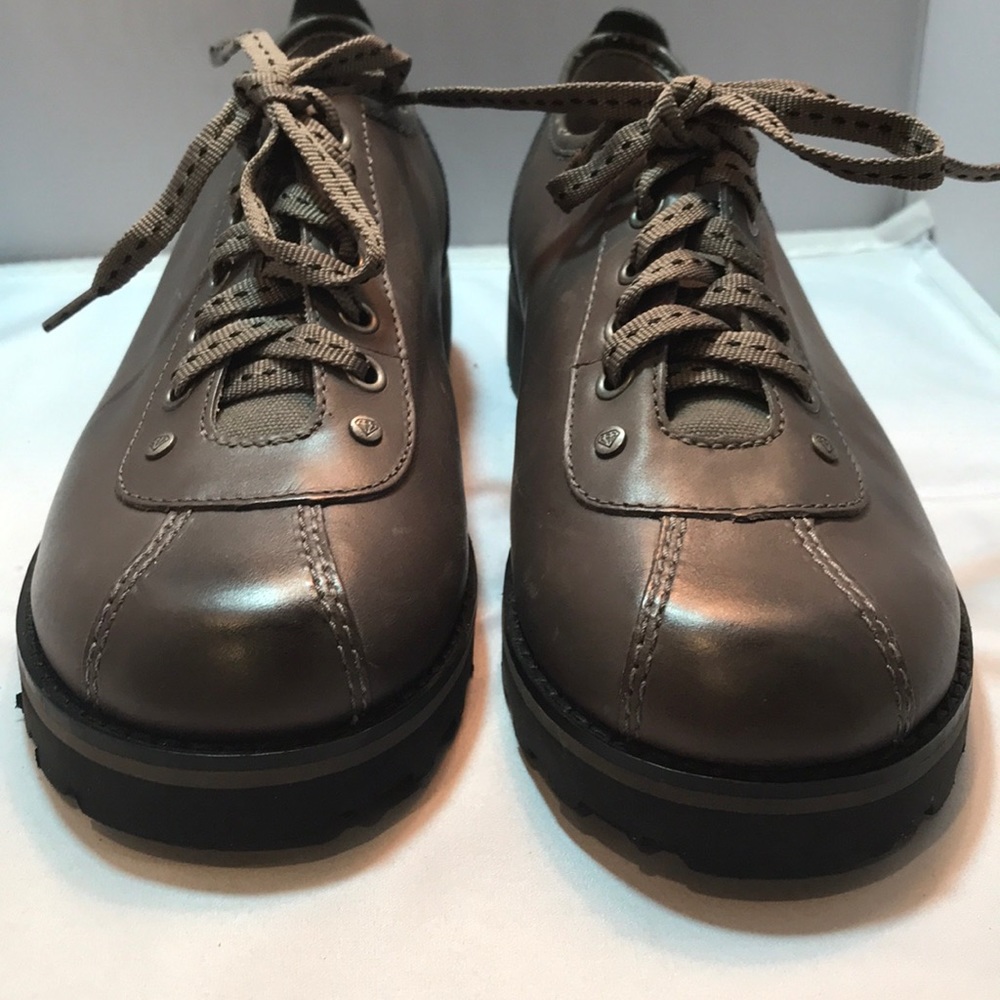 London Underground 9 gray leather lace up shoes - Picture 7 of 7